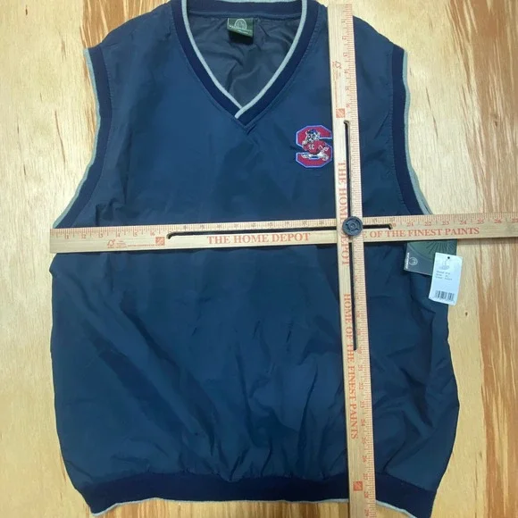 South Carolina State University Bullsogs Navy Blue Weatherproof Vest NWT Mens XL - Picture 6 of 8